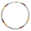 Collar de Moda Transfronterizo Estilo Bohemio con Cuentas de Piedras Naturales Coloridas para Mujer Accesorios de Moda Gargantilla