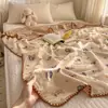 Manta de gasa de doble capa 100% algodón, manta tipo toalla, colcha, manta con forma de frijol, manta para bebé, manta para aire acondicionado, manta para siesta en la oficina