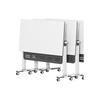 Mesa de entrenamiento plegable y silla combinadas, mesa abatible empalmable, mesa larga móvil con ruedas, mesa de conferencias de oficina multifuncional