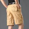Pantalones Cortos de Carga Pantalones Casuales Pantalones Deportivos para Senderismo al Aire Libre Pantalones Camuflados Multibolsillos Retro Americano Versátiles Pantalones Lavados Planos