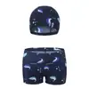 Bañadores Infantiles de Secado Rápido para Niños Pequeños, Medianos y Grandes, Conjunto de Dos Piezas con Gorros de Natación, Bañadores de Dibujos Animados, Venta al por Mayor, Selección Transfronteriza