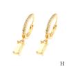 Brincos Pingentes Gotas d'Água Coloridas Banhados a Ouro 18K Estilo Europeu e Americano, Brincos de Zircônia Micro-Incravada de Luxo Leve, Fornecimento Transfronteiriço