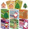 8 Piezas de Pegatinas Navideñas Dibujos Animados Juguetes para Niños Rompecabezas Regalos Festivos Decoración DIY Hecha a Mano Pegatinas Impermeables
