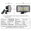 Farol Dianteiro de Motocicleta Mais Vendido Transfronteiriço, Holofote de Três Lados Curto para Veículo Elétrico, Luz Estroboscópica LED de Alto Brilho com Feixes Alto e Baixo Integrados