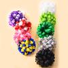 Comercio exterior hecho a mano lazo flor anillo para el cabello flor de burbuja colorida banda de listón flor para la cabeza anillo para la parte posterior de la cabeza para niños accesorios para el cabello para mujeres