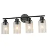 Transfronterizo Amazon retro industrial americano espejo faro E26 cubierta de vidrio baño 3-cabezas lámpara de pared sin