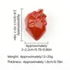 2333-Piedra de Cristal Natural Modelo Corazón Tallado Vísceras Decoración de Halloween Mini Adornos Venta al por Mayor