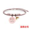 Pulsera europea y americana transfronteriza de acero inoxidable hueso de serpiente pulsera etiqueta temporada de graduación arcoíris regalo de vacaciones grabado pulsera de acero titanio