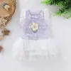 Vestido de Princesa Hueco con Tirantes Fino para Perros y Gatos, Temporada de Primavera y Verano, Vestido para Mascotas Perro Pequeño Teddy Bichon