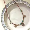 Diseño de Nicho Estilo Italiano, Nuevo Collar de Cristal de Fresa con Cuentas de Piedra Natural en Color Caramelo, Gargantilla Tejida Hecha a Mano Apilable