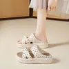 Pantuflas de Plataforma con Suela Gruesa para Mujer, Uso Exterior de Verano, Estilo de Alta Gama, Adecuadas para Combinar con Vestidos, Nuevo Modelo 2026, Sandalias con Lazo, Pantuflas de Una Correa