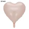 Globo de película de aluminio con forma de corazón monocromático de 18 pulgadas, ideal para bodas, San Valentín, fiestas temáticas de amor.