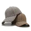 Nueva Gorra de Béisbol de Espiga para Exportación de Primavera y Otoño para Hombres y Mujeres, Sombrero de Sol de Moda de Gama Alta, Gorra de Béisbol a Cuadros Casual