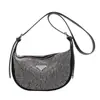 Atacado transfronteiriço Bolsa feminina 2023 moda bolsa de strass bolsa pequena quadrada de axila temperamento casual bolsa feminina de corrente diagonal