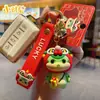Llavero Original de Dibujos Animados Año de la Serpiente León Serpiente Muñeco Lindo de Moda con Goma que Cae Colgante para Bolso de Libros de Mujer Regalo