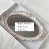 Bandeja de Espejo Vintage Estilo Europeo Hogar Taza de Té Cosméticos Postre Bandeja de Almacenamiento Primero Joyería Utilería para Fotografía Adornos