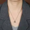 Serie Oceánica Luochen Estilo Europeo y Americano Edición Limitada de Verano Colgante de Collar con Forma de Cangrejo Diseño Creativo Cadena de Clavícula de Moda