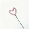 Limpadores de Cachimbo Acabados Coração Tecido à Mão Flor Galho Flor Única com Buquê Cor Sólida Flor em Formato de Coração Criativo Dia dos Namorados
