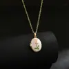 Pingente de Clipe de Foto Amazon Transfronteiriço Europeu e Americano Moda Feminina Flor Colar Luxo Leve Celebridade da Internet Ins Corrente da Clavícula Atacado