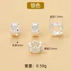 Cuentas Espaciadoras de Piedra en Forma de Corazón de Plata de Ley S925 Color Oro 18K Conservante de Color Accesorios Hechos a Mano para Joyería DIY Cuentas para Pulsera de Perla y Cristal
