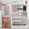 Puerta de persiana de gabinete Aleación de aluminio Inserción interior Placa acrílica Gabinete de almacenamiento para ropa y zapatos Ventilación de baño Ventana transpirable