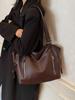 Bolso Tote Grande Individual Exterior para Mujer 2024 Nuevo Sentido de Alta Gama Retro Bolso de Hombro Bolso de Viaje Sencillo y a la Moda