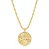 Collar Colgante de Moneda Europea y Americana de Amazon Cadena de Moda Abierta en Capas Tendencia Joyería de Cadena Regalo para Mujeres
