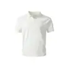 Camisa Polo Masculina de Verão Estilo Novo Estilo Italiano Gola Seagull Manga Curta Old Money Masculina Roupa de Trabalho Business Camiseta Casual Respirável