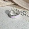 Anel Aberto Esmaltado Rosa-Púrpura Pastel Doce e Elegante Estilo Francês para Mulheres, Anel Popular Fosco de Nicho Flor de Íris Borboleta