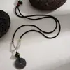 Novo Colar Pingente Moeda Espírito da Montanha Estilo Zen Retrô Chinês, Corrente de Suéter Estilo Étnico Xizang Outono e Inverno para Mulheres