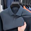 Camisa Polo Juvenil Masculina Manga Longa Primavera e Outono Nova Casual de Negócios Cor Lisa Camiseta Masculina Meia-Idade Camiseta 100% Algodão