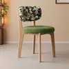 Silla de Comedor Nórdica de Madera Maciza, Silla para Mesa de Comedor del Hogar, Silla de Ocio Minimalista de Lujo Ligero Vintage para Sala de Estar, Comedor, Hotel, Taburete de Tocador