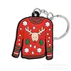 Llavero de Goma Suave de PVC con Dibujos Navideños de Venta Caliente Transfronteriza, Colgante Lindo para Bolsa, Decoración para Llavero de Coche, Pequeño Regalo