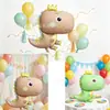 Globos de Cumpleaños Globos de Animales Globos de Papel de Aluminio de Dinosaurio Decoraciones para Fiestas Temáticas Montaje de Decoración de Cumpleaños Infantil