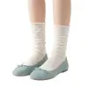 Nuevo producto de primavera y verano: Calcetines JK con lazo dulce y lindo apilados, calcetines para pantorrilla transpirables y cómodos, calcetines elásticos moldeadores y adelgazantes para mujer