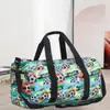 Bolsa de Viaje Portátil Simple para Deportes Fitness Gran Capacidad Bolso de Hombro Cruzado Tela Oxford Estampado de Dibujos Animados Bolsa de Viaje
