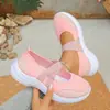 2026 Nueva Estación Independiente de Dropshipping de Amazon Zapatos de Mujer Transpirables Flyknit Tallas Grandes Zapatos para Madres Zapatos sin Cordones Zapatos Individuales para Mujer