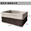 Caja de Almacenamiento de Escritorio Cosméticos Llaves Snacks Mesa de Centro Miscelánea Sala de Estar Entrada Hogar Cesta de Almacenamiento de Ratán Marco Tejido