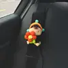 Perro Abeja Correa de Seguridad para Perro en Coche Bolsillo en el Hombro Juego de Asas para Cinturón de Seguridad de Coche Adornos de Decoración Interior de Coche Flor Anti-Cuello