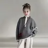 Suéter de Punto Tutu Elefantito para Niñas 2026 Otoño/Invierno Nuevo Suéter Pulóver con Cuello Alto para Niños Cálido de Manga Larga Ropa para Niños