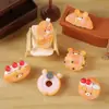 Imanes de Nevera de Osito de Pan 3D Juguetes de Comida de Resina Pegatinas Magnéticas de Donut Croissant Pegatinas Decorativas de Nevera de Dibujos Animados