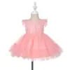 763-Vestido de Luna Llena de Verano para Bebé Vestido de Princesa para Bebé Vestido para Niña Bebé Vestido de Encaje Transpirable
