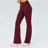 Pantalones de yoga acampanados sin costuras transfronterizos para mujer, de cintura alta, realzan el trasero, pantalones casuales deportivos, corte ajustado, adelgazantes, pantalones de pierna ancha ligeramente acampanados