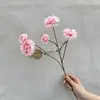 Flor Artificial Crisântemo de Madeira de Pinus com 5 Cabeças para Casamento Flor Falsa Realista de Alta Qualidade Arranjo de Cena com Flores Artificiais Decoração Ornamento