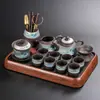 Diseño de Paisaje en Arcilla Morada Creativo Juego de Té Kung Fu con Gaiwan, Regalo de Oficina de Alta Gama para Reuniones Anuales de Empresa y Eventos de Apertura