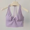Nuevo Sujetador Deportivo Sexy con Nudo Retorcido a Prueba de Golpes para Mujer, Estilo Halter Push-Up Chaleco Deportivo para Pilates, Running, Fitness, Yoga para Verano