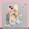 Adequado para Capa de Celular Apple 15Pro Iphone18 Corrente de Boneca Nuvem 16 Suporte Duplo 17 Silicone Transparente 14