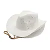 Nuevo Sombrero de Paja Panama con Lentejuelas a Prueba de Viento Protección Solar para Mujeres Viajando a la Costa Sombrero de Paja Plegable
