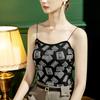 Outono Novo impresso estilingue feminino slim fit desgaste interno sexy bela volta alça de ombro fina estilo ocidental colete Estação Europeia