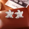 Pendientes de Estrella de Cinco Puntas Estilo Europeo y Americano Transfronterizos, Pendientes de Diseño de Nicho Simples, Modernos y de Alta Gama, Joyería Estilo Celebridad de Internet Ins